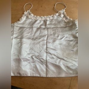 Silver sleeping tank top